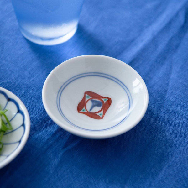 Baizan Kiln Red Tobe Sauce Plate - MUSUBI KILN - Handmade Japanese Tableware and Japanese Dinnerware