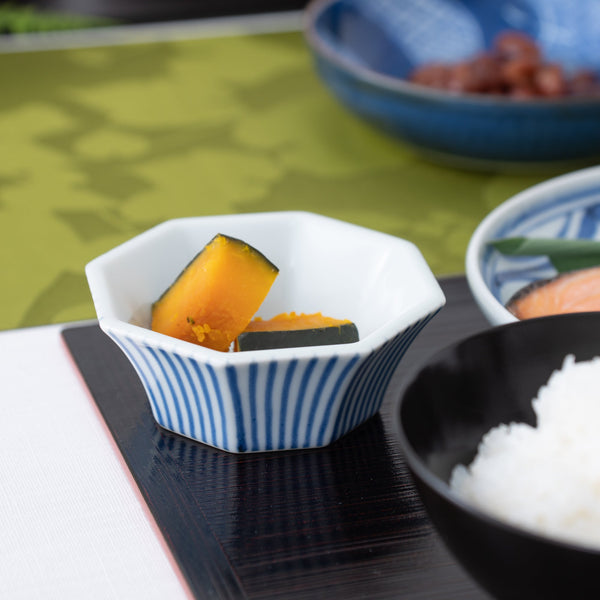 Baizan Kiln TOKUSA Octagon Tobe Kobachi Bowl - MUSUBI KILN - Handmade Japanese Tableware and Japanese Dinnerware
