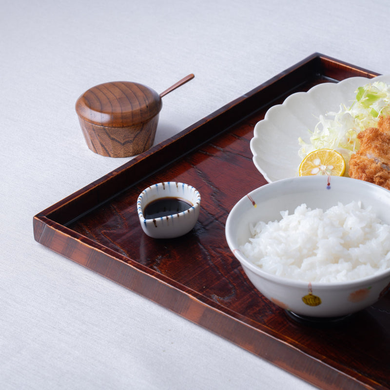 Bicolored Rim Tokusa Seto Ware Small Sauce Container - MUSUBI KILN - Handmade Japanese Tableware and Japanese Dinnerware
