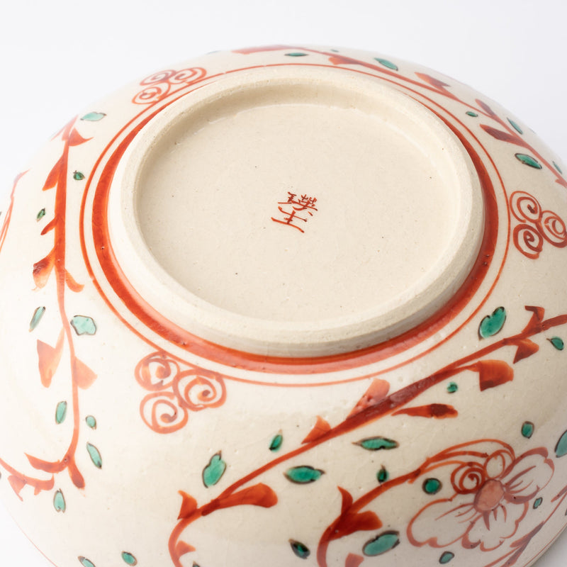 Bitoen Akae Arabesque Pattern Kutani Bowl - MUSUBI KILN - Handmade Japanese Tableware and Japanese Dinnerware
