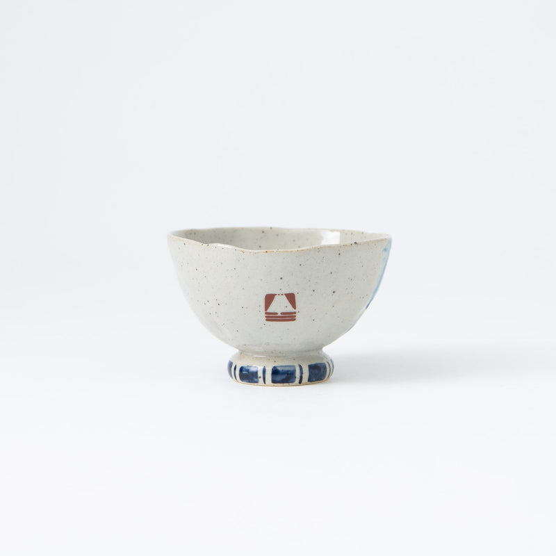 Bizan Kiln Hokusai Fuji Kutani Rice Bowl - MUSUBI KILN - Handmade Japanese Tableware and Japanese Dinnerware