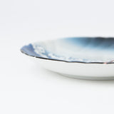 Bizan Kiln Hokusai Kuro Fuji Kutani Round Plate - MUSUBI KILN - Handmade Japanese Tableware and Japanese Dinnerware