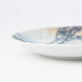 Bizan Kiln Hokusai Sunshu Ejiri Kutani Round Plate - MUSUBI KILN - Handmade Japanese Tableware and Japanese Dinnerware
