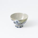 Bizan Kiln Hokusai Wave Kutani Rice Bowl - MUSUBI KILN - Handmade Japanese Tableware and Japanese Dinnerware