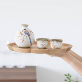 Bizan Kiln Sakura and Bird Kutani Sake Set - MUSUBI KILN - Handmade Japanese Tableware and Japanese Dinnerware