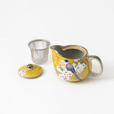 Bizan Kiln Yoshidaya Sakura and Bird Kutani Teapot - MUSUBI KILN - Handmade Japanese Tableware and Japanese Dinnerware