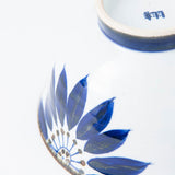 Blue Flower Hasami Ware Donburi Bowl M - MUSUBI KILN - Handmade Japanese Tableware and Japanese Dinnerware