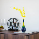 Blue Glaze Kutani Flower Vase - MUSUBI KILN - Handmade Japanese Tableware and Japanese Dinnerware