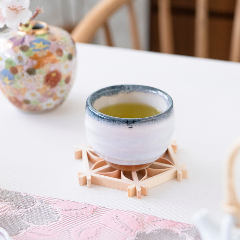 Blue Haze Mino Ware Japanese Teacup - MUSUBI KILN - Handmade Japanese Tableware and Japanese Dinnerware