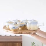 Blue Mountains Kutani Japanese Tea Set - MUSUBI KILN - Handmade Japanese Tableware and Japanese Dinnerware