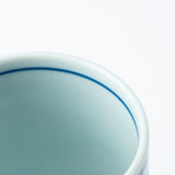 Blue Porcelain Arabesque Mino Ware Japanese Teacup - MUSUBI KILN - Handmade Japanese Tableware and Japanese Dinnerware