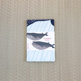 Blue Whale Furoshiki Wrapping Cloth 41in - MUSUBI KILN - Handmade Japanese Tableware and Japanese Dinnerware