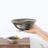 Brush Mino Ware Ramen Bowl M - MUSUBI KILN - Handmade Japanese Tableware and Japanese Dinnerware