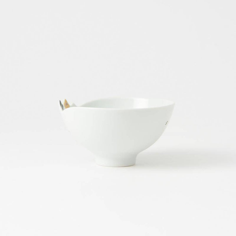 Cat Hasami Wave Rice Bowl - MUSUBI KILN - Handmade Japanese Tableware and Japanese Dinnerware