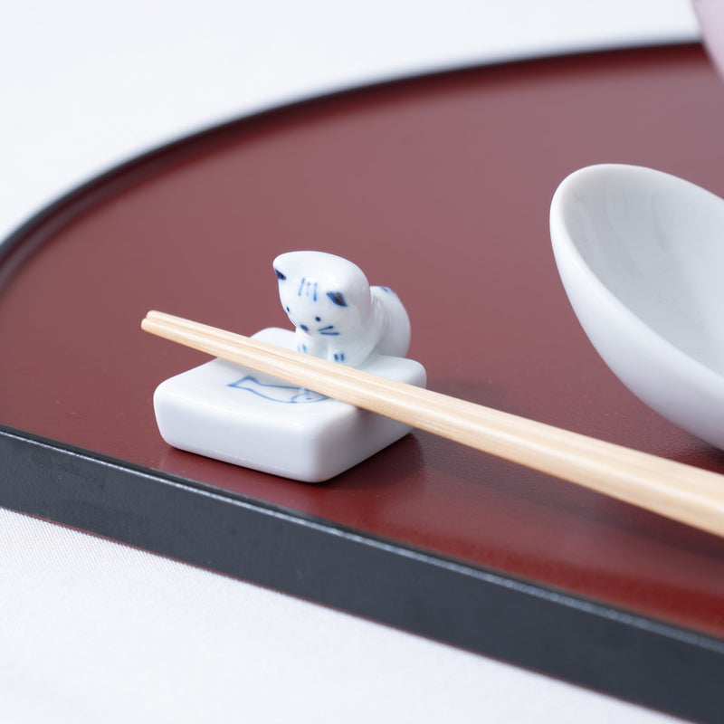 Cat MATE Hasami Chopstick Rest - MUSUBI KILN - Handmade Japanese Tableware and Japanese Dinnerware