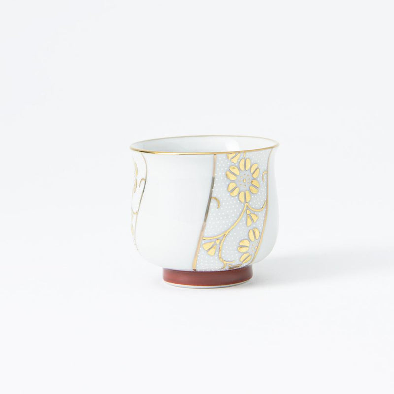 Chibu Wave with Gold Kutani Guinomi Sake Cup - MUSUBI KILN - Handmade Japanese Tableware and Japanese Dinnerware