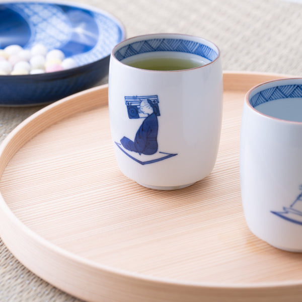 Choemon Boombox Kutani Yunomi Japanese Teacup - MUSUBI KILN - Handmade Japanese Tableware and Japanese Dinnerware
