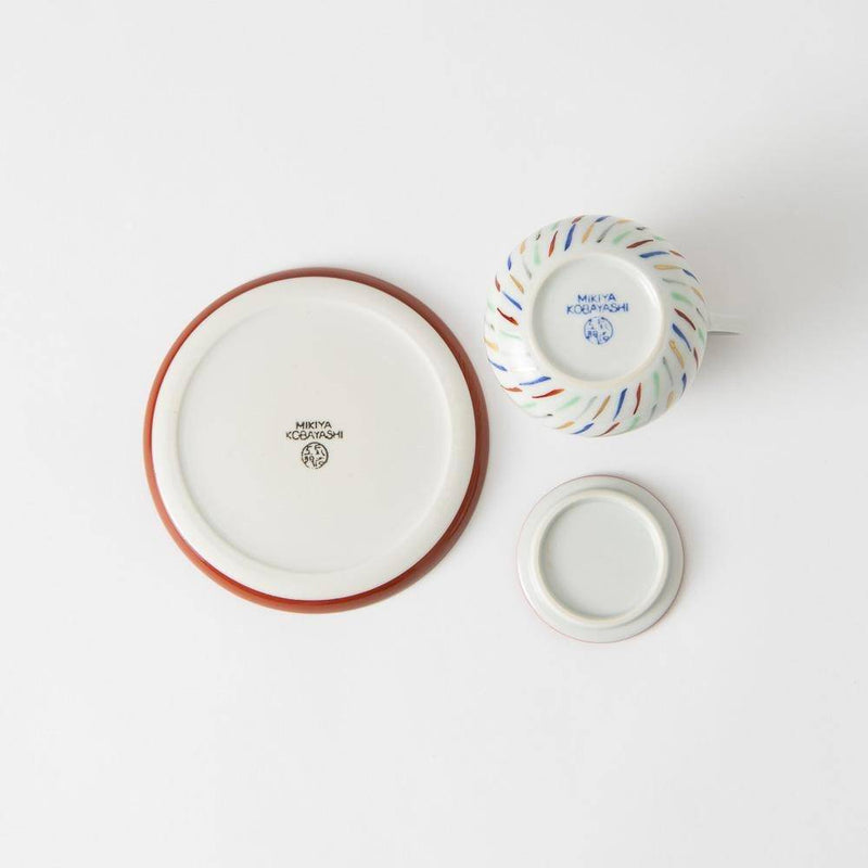 Choemon “PICNIC” Series Kutani Teacup and Saucer - MUSUBI KILN - Handmade Japanese Tableware and Japanese Dinnerware