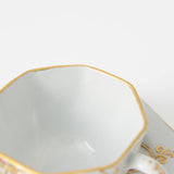 Dekomori Flower Basket Kutani Cup and Saucer - MUSUBI KILN - Handmade Japanese Tableware and Japanese Dinnerware