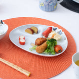 Dog Hasami Wave Children's Divided Plate - MUSUBI KILN - Quality Japanese Tableware and Gift