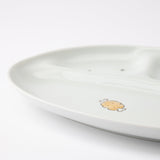 Dog Hasami Wave Children's Divided Plate - MUSUBI KILN - Quality Japanese Tableware and Gift