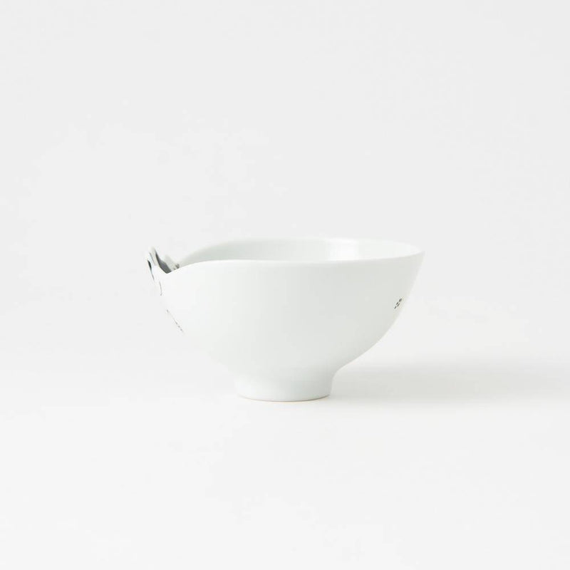 Dog Hasami Wave Rice Bowl - MUSUBI KILN - Handmade Japanese Tableware and Japanese Dinnerware
