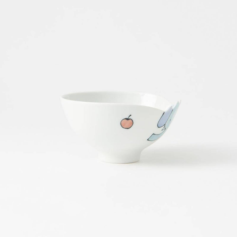 Elephant Hasami Wave Rice Bowl - MUSUBI KILN - Handmade Japanese Tableware and Japanese Dinnerware