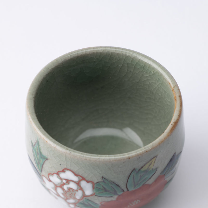 Five Flowers Kutani Ochoko Sake Cup Set - MUSUBI KILN - Handmade Japanese Tableware and Japanese Dinnerware