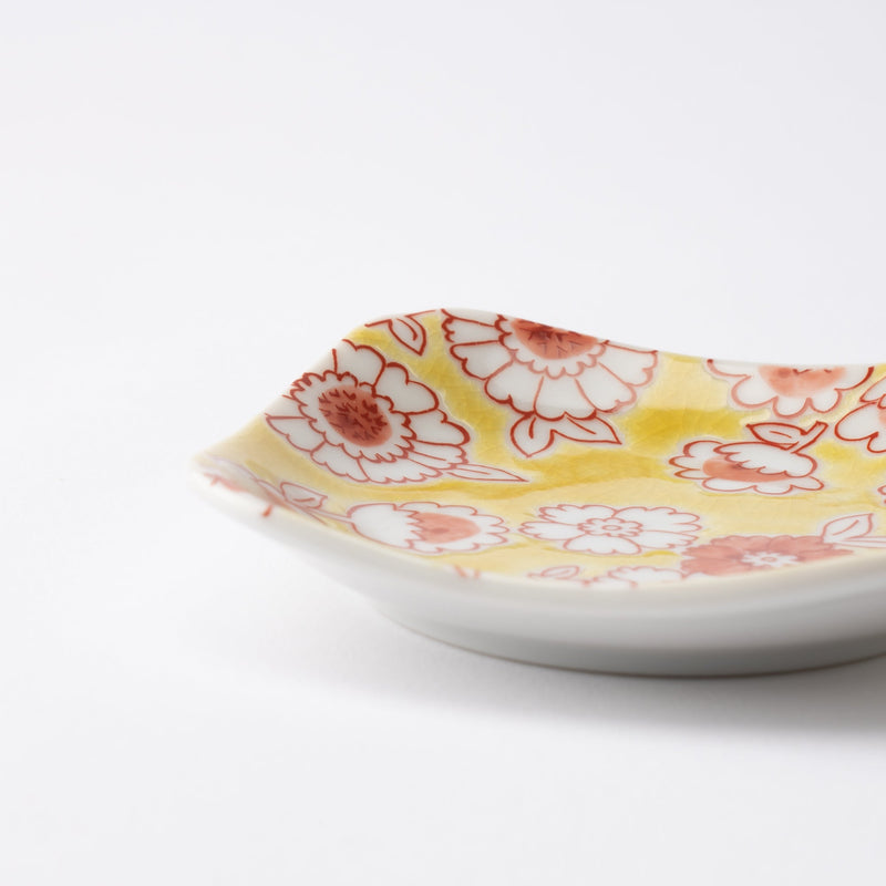 Flower Shower Kutani Sauce Plate - MUSUBI KILN - Handmade Japanese Tableware and Japanese Dinnerware