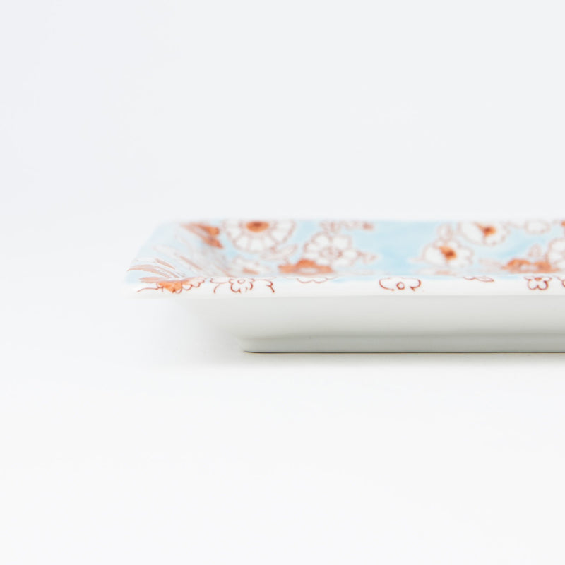 Flower Shower Kutani Square Plate - MUSUBI KILN - Handmade Japanese Tableware and Japanese Dinnerware