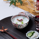 Fujimasa Akae Flower And Bird Arita Kobachi Bowl With Lid - MUSUBI KILN - Handmade Japanese Tableware and Japanese Dinnerware