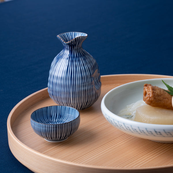 Fukuhou Kiln Tokusa Hasami Sake Carafe - MUSUBI KILN - Handmade Japanese Tableware and Japanese Dinnerware