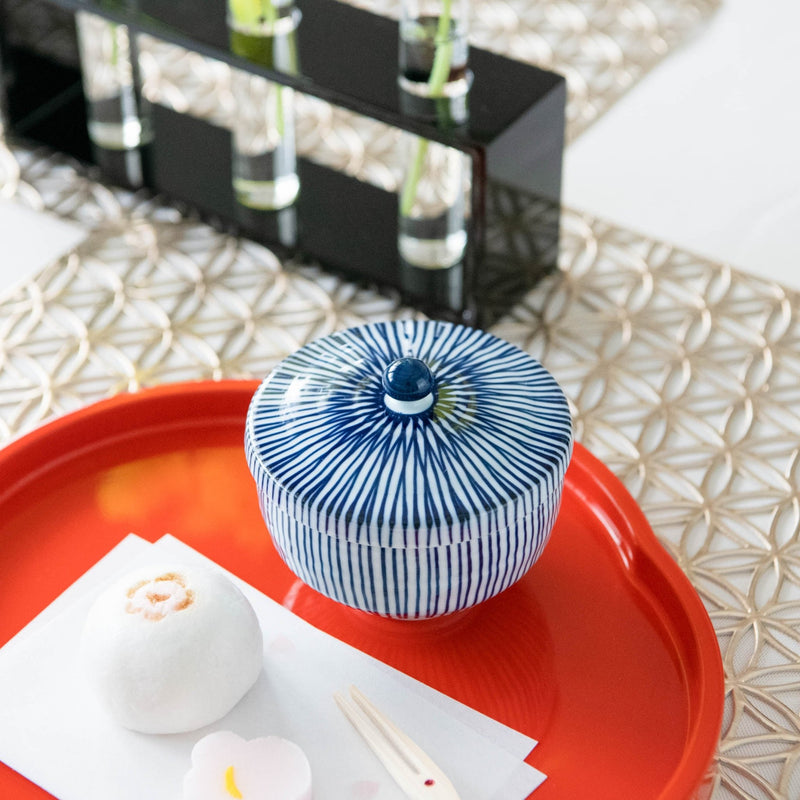 Fukuhou Kiln Tokusa Hasami Teacup with lid - MUSUBI KILN - Handmade Japanese Tableware and Japanese Dinnerware