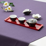 Fukunishi Sobe Aizu Lacquerware Rectangle Tray - MUSUBI KILN - Handmade Japanese Tableware and Japanese Dinnerware