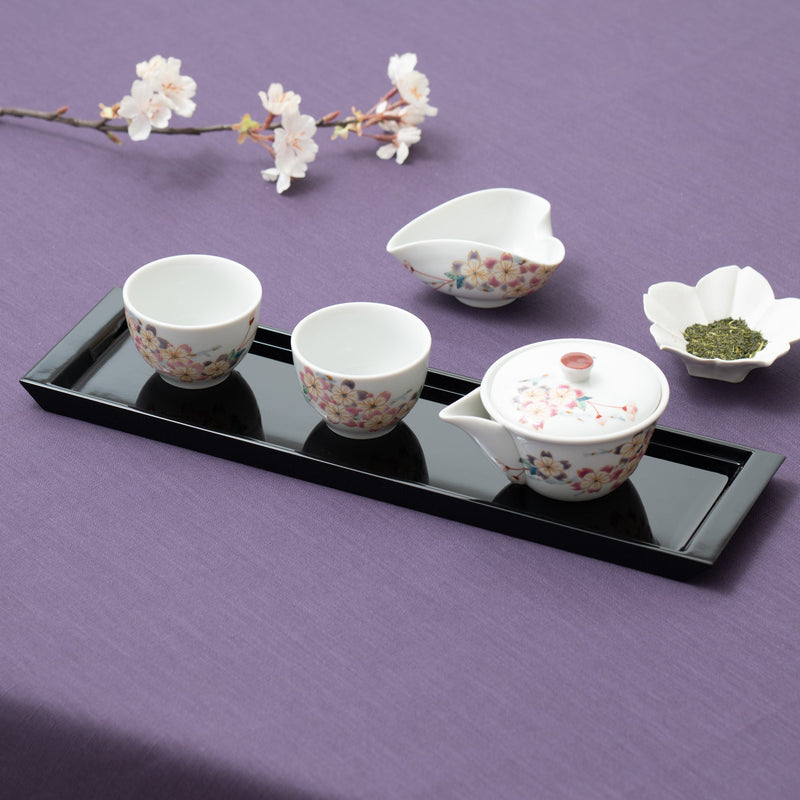 Fukunishi Sobe Aizu Lacquerware Rectangle Tray - MUSUBI KILN - Handmade Japanese Tableware and Japanese Dinnerware