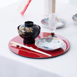 Fukunishi Sobe Aizu Lacquerware Round Tray - MUSUBI KILN - Quality Japanese Tableware and Gift