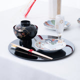 Fukunishi Sobe Aizu Lacquerware Round Tray - MUSUBI KILN - Quality Japanese Tableware and Gift