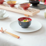 Fukunishi Sobe Bear Aizu Lacquer Children's Soup Bowl - MUSUBI KILN - Handmade Japanese Tableware and Japanese Dinnerware