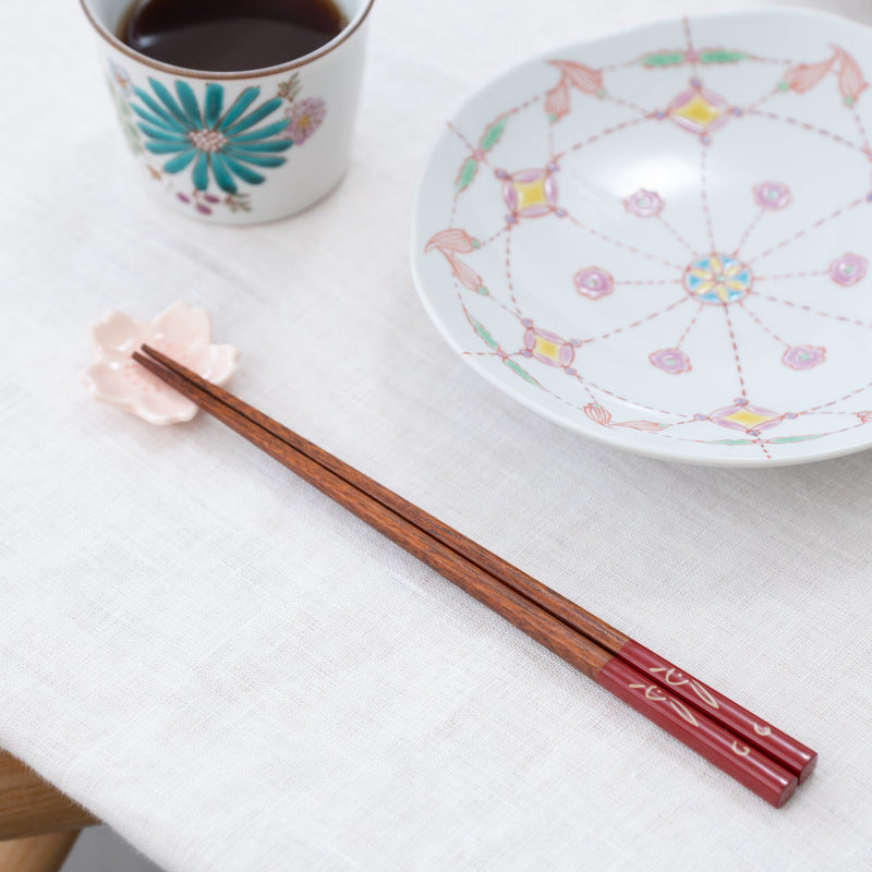 Fukunishi Sobe Rabbit Aizu Lacquer Pair Chopsticks 23cm/9in and 21cm/8.3in - MUSUBI KILN - Handmade Japanese Tableware and Japanese Dinnerware