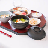 Gatomikio TSUMUGI GUNPAI Yamanaka Lacquer Miso Soup Bowl with lid - MUSUBI KILN - Handmade Japanese Tableware and Japanese Dinnerware