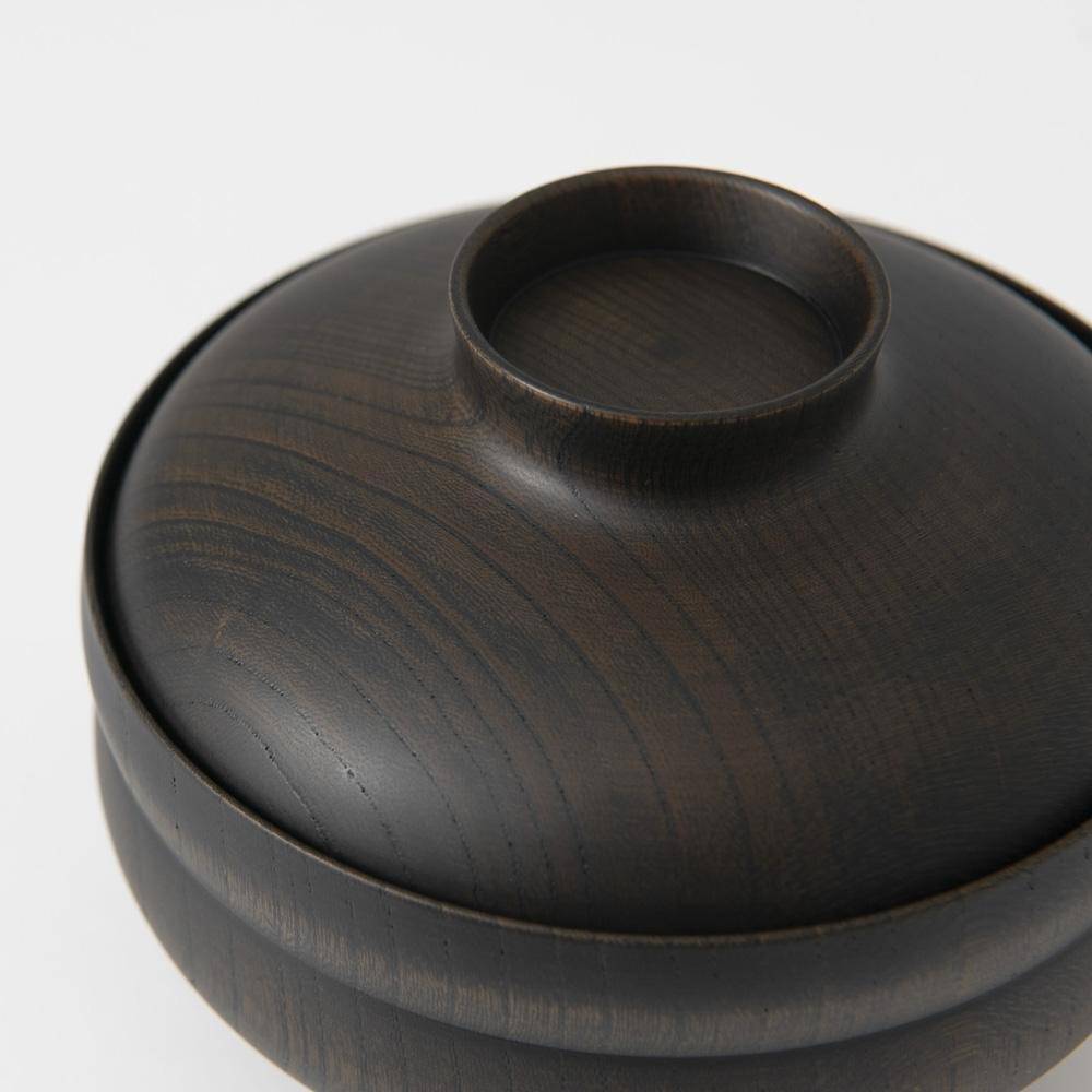 Gatomikio TSUMUGI GUNPAI Yamanaka Lacquer Miso Soup Bowl with lid - MUSUBI KILN - Handmade Japanese Tableware and Japanese Dinnerware