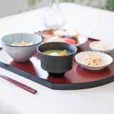 Gatomikio TSUMUGI KOMAGATA Yamanaka Lacquer Miso Soup Bowl - MUSUBI KILN - Handmade Japanese Tableware and Japanese Dinnerware