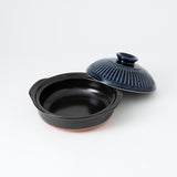 Ginpo Kikka Banko Donabe Japanese Clay Pot for 2 to 3 persons - MUSUBI KILN - Handmade Japanese Tableware and Japanese Dinnerware
