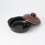 Ginpo Kikka Banko Donabe Japanese Clay Pot for 2 to 3 persons - MUSUBI KILN - Handmade Japanese Tableware and Japanese Dinnerware
