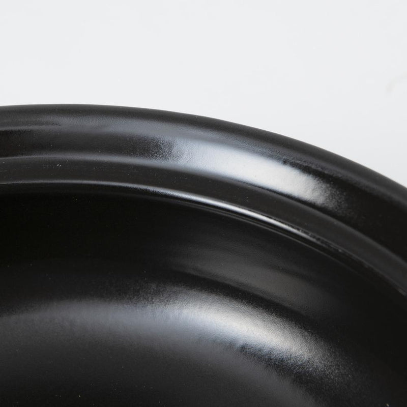 Black Banko Donabe Japanese Clay Pot for 3 to 4 persons, MUSUBI KILN