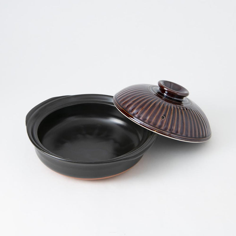 Ginpo Mishima Banko Donabe Japanese Clay Pot for 3 to 4 persons, MUSUBI  KILN