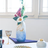 Ginsai Crane Kutani Flower Vase - MUSUBI KILN - Handmade Japanese Tableware and Japanese Dinnerware