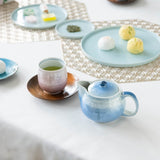 Ginsai Three colors Kutani Japanese Teapot Set - MUSUBI KILN - Handmade Japanese Tableware and Japanese Dinnerware