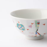 Ginshu Kiln Floral Romance Kutani Japanese Rice Bowl - MUSUBI KILN - Handmade Japanese Tableware and Japanese Dinnerware