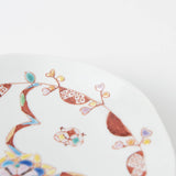 Ginshu Kiln Flowers In Full Bloom Kutani Round Plate - MUSUBI KILN - Handmade Japanese Tableware and Japanese Dinnerware